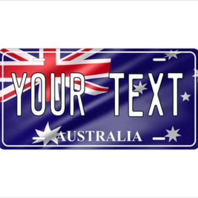 Personalisierte Australien Flagge Metall Nummernschild von Hello Young als Deko für Garage und Man Cave, Mehrfarbig/Weiß - Bild 1