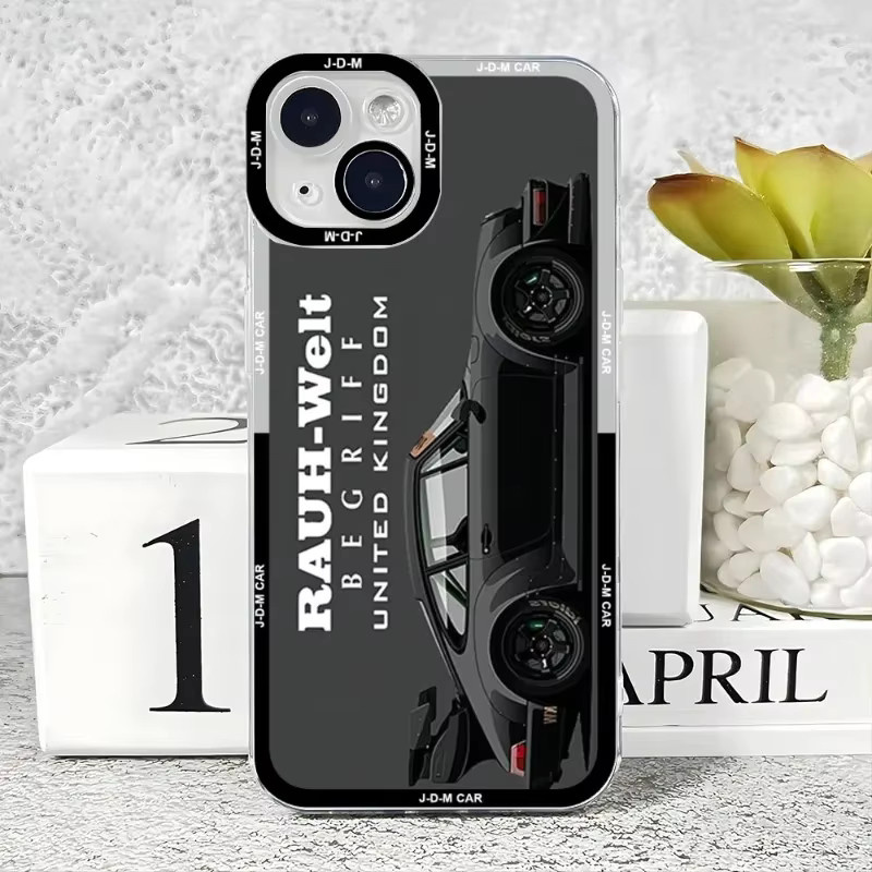 Etmakit Handyhülle mit Sportwagen JDM Drift RWB 911 Design für iPhone 16 15 14 13 12 11 Pro Max Mini XS X XR SE 7 8 Plus - Bild 2
