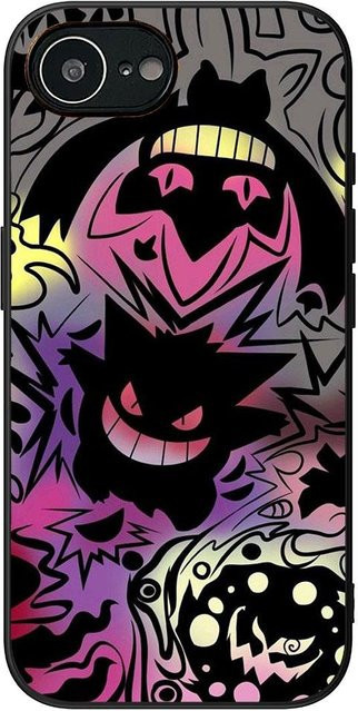 Handyhülle mit Pokémon Gengar und Pikachu Design für Apple iPhone 16 15 14 11 Pro Max 7 8 Plus SE Multicolor - Bild 1