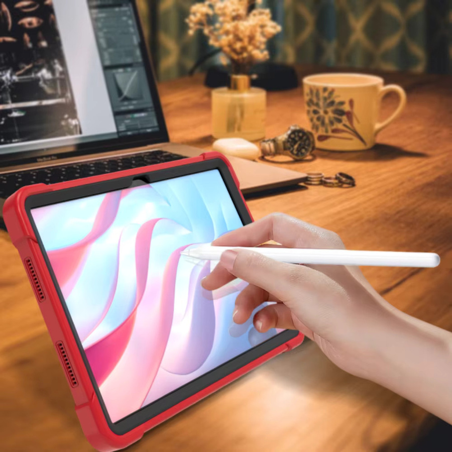 Robuste Schutzhülle für Huawei Honor Pad X8a 11 Zoll 2024 mit integriertem Ständer in Schwarz oder Rot - Bild 5