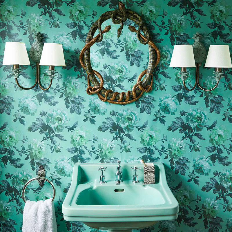 House of Hackney Tapete Peoneden in Absinthe Green mit floralem Design und botanischem Muster, Vlies-Tapete, matt - Bild 2