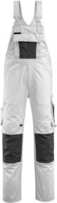 Mascot Augsburg Latzhose Weiss/Dunkelanthrazit mit Reflexstreifen und Cordura-Material - Bild 1