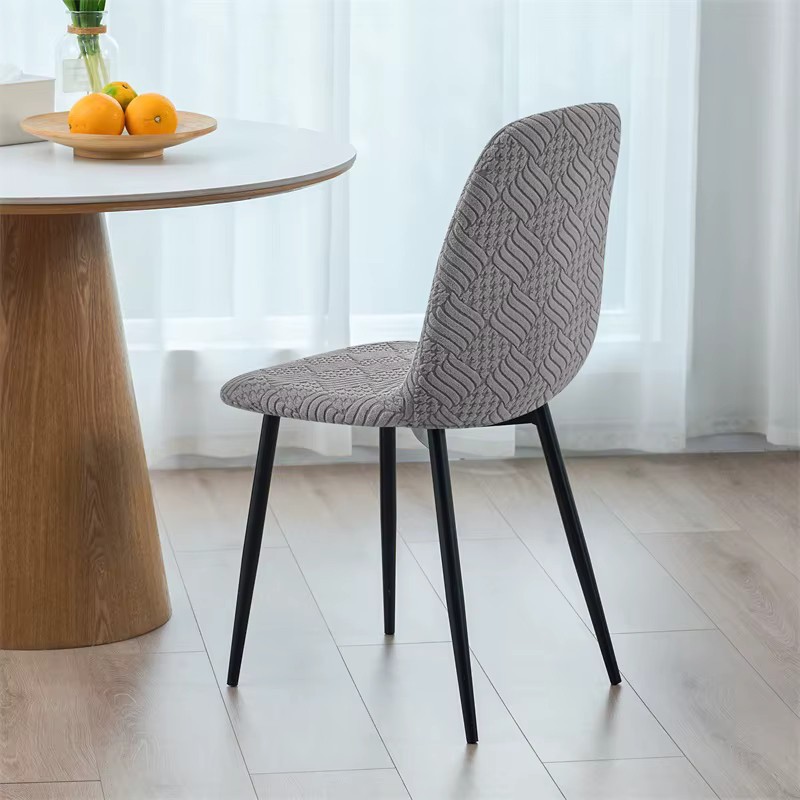 Yupartex Jacquard-Stuhlbezug für Esszimmerstühle, elastisch, Grau - Bild 3
