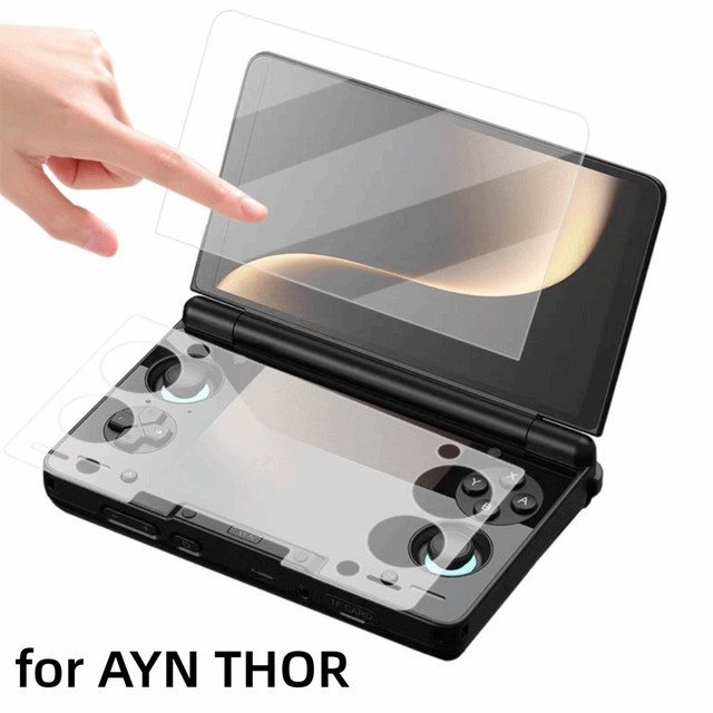 AYN Schutzfolie aus gehärtetem Glas mit 9H Härtegrad für die AYN THOR Spielekonsole, transparent - Bild 1