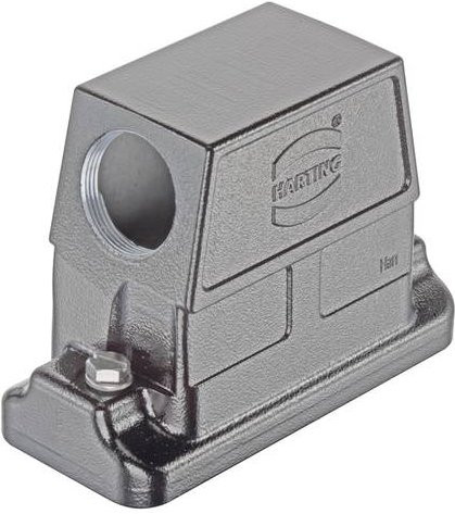 HARTING Tüllengehäuse aus Aluminium in Grau, Artikelnummer 19 39 716 0547 - Bild 1