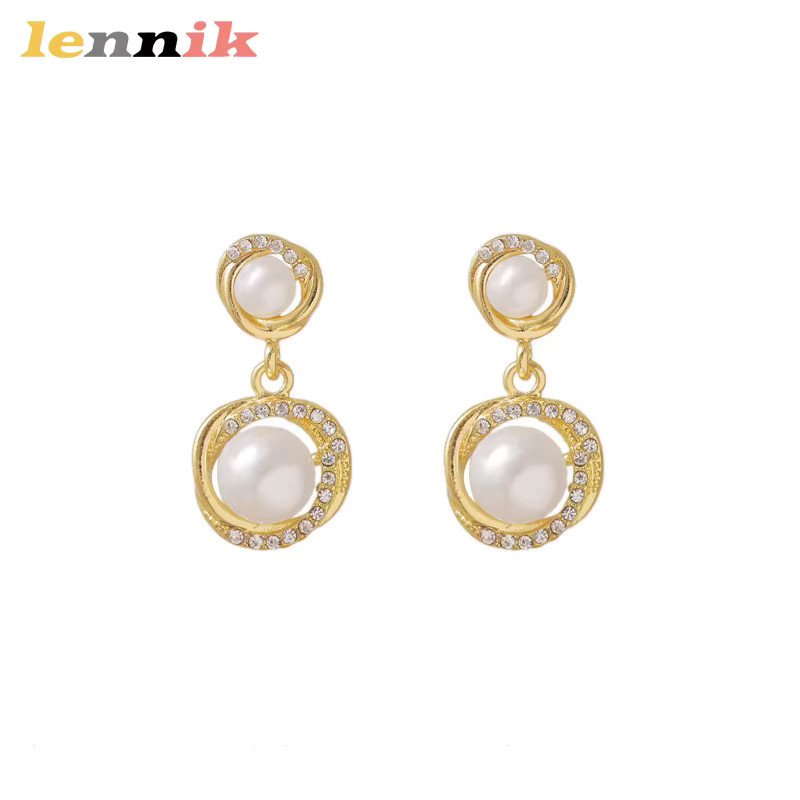 LENNIK Perlenohrringe, 925 Silber, Damen, Vintage - Bild 3