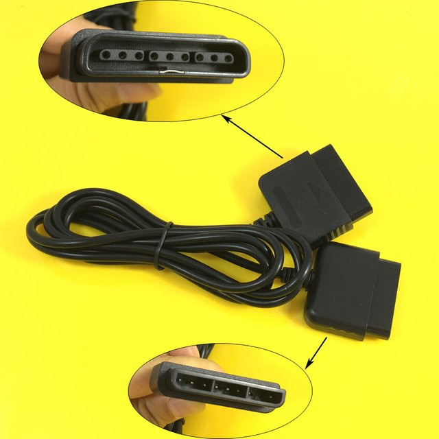 JCD Game Controller Verlängerungskabel für PS2 in Schwarz - Bild 1