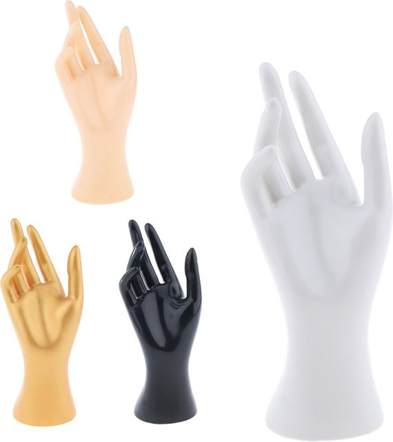 Phenovo Schmuckständer für Armbänder, Ringe und Uhren in Gold als Hand-Mannequin für die Tischpräsentation - Bild 1