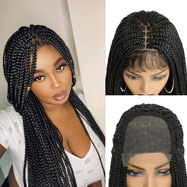 IQearl Perücke, lange Box Braids, synthetisch, Damen - Bild 1