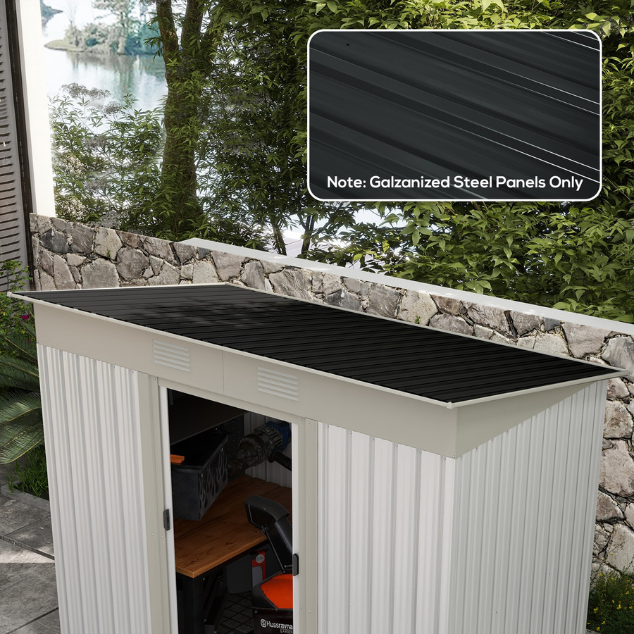 Outsunny 12er Set Trapezblech aus verzinktem Stahl in Dunkelgrau, 7 m², B/H/L: 45 x 1 x 129 cm - Bild 2