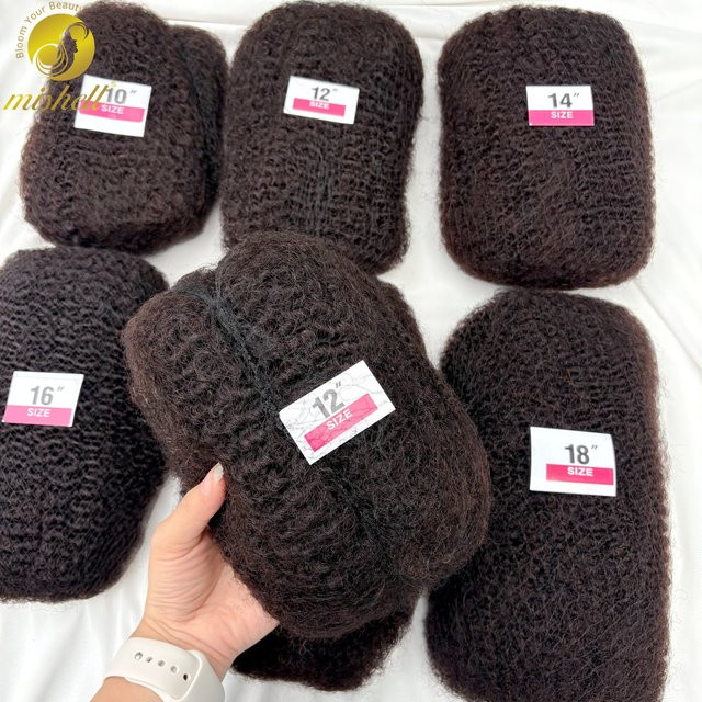 MISHELL Afro Kinky Curly Bulk Haarverlängerung, 10-18 inch, Unisex - Bild 1