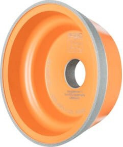 PFERD CBN-Schleifscheibe Kunstharz 11V9 PHT orange Durchmesser: 100 mm (mittel) für Trocken- und Nassschliff - Bild 1