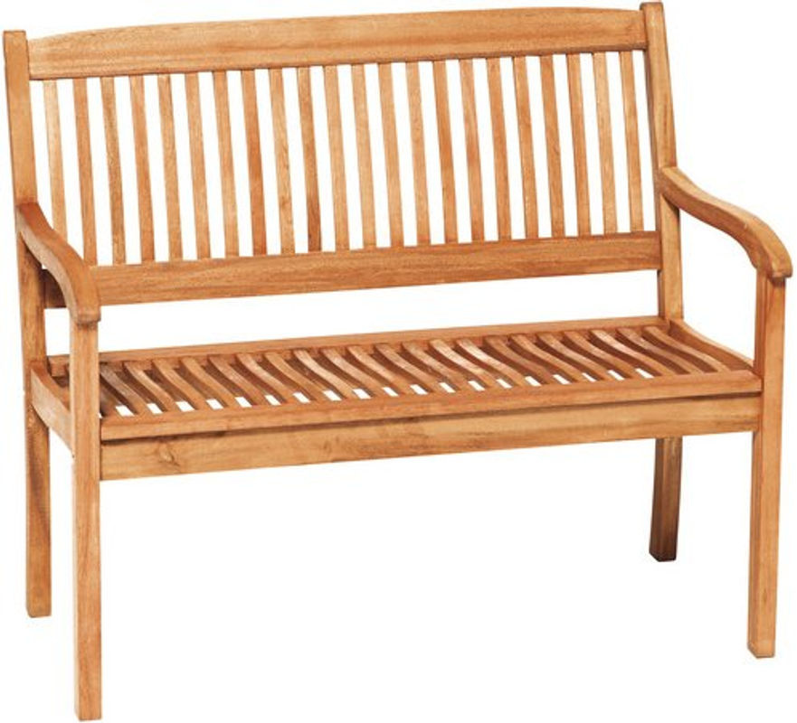 Merxx Maracaibo Gartenbank 2-Sitzer aus Holz und Stahl in Braun, B/H/T: 107 x 91 x 63,5 cm - Bild 2
