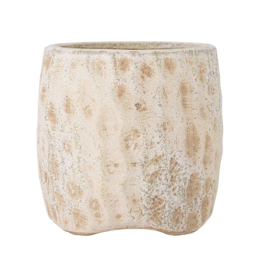 Bloomingville Blumentopf Mawni aus Terrakotta in Beige/Natur, Durchmesser: 14 cm - Bild 1