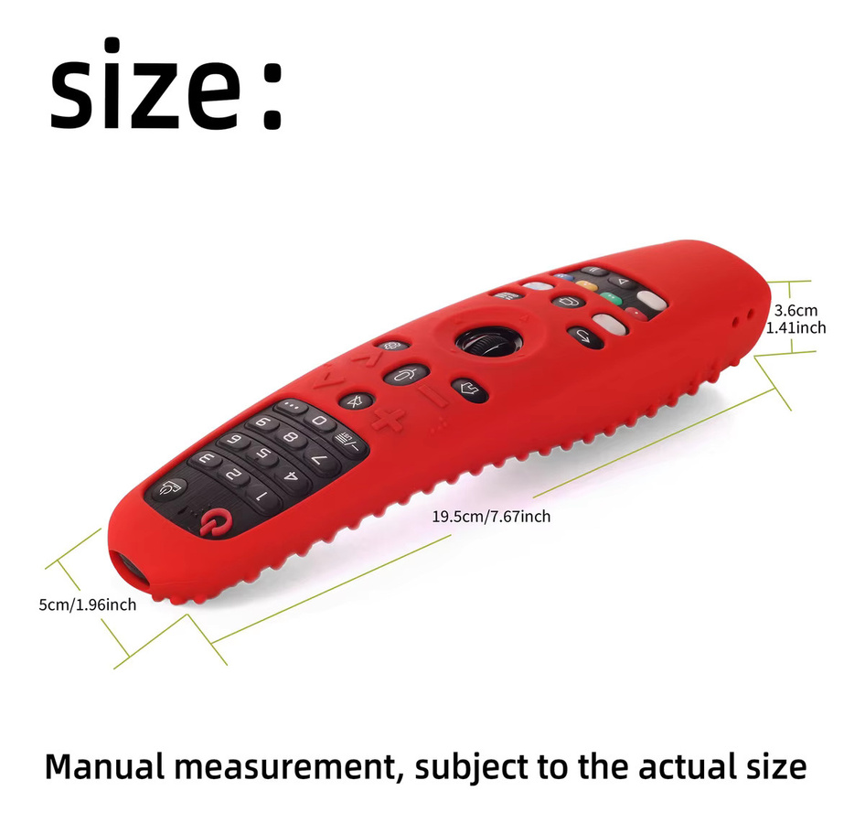 Silikon Schutzhülle für Smart TV Magic Fernbedienungen AN-MR19BA, MR18BA, AN-MR600, MR650A und MR20GA, Modell AKB75855501, in Grau und Rot - Bild 2