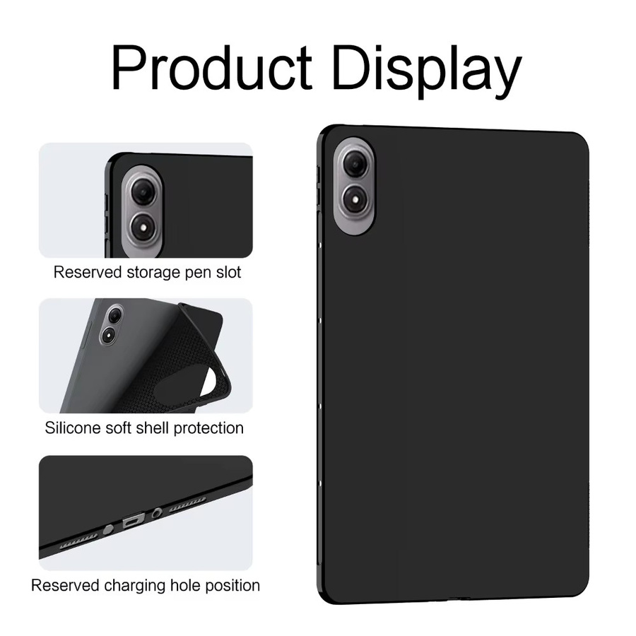 Silikon Schutzhülle für Xiaomi Redmi Pad 2 Pro 2025 12,1 Zoll in Schwarz - Bild 3