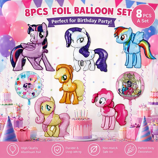 Hasbro Pferd Cartoon Aluminiumfolienballon in Multicolour zur Dekoration von Pony-Geburtstagsfeiern - Bild 1
