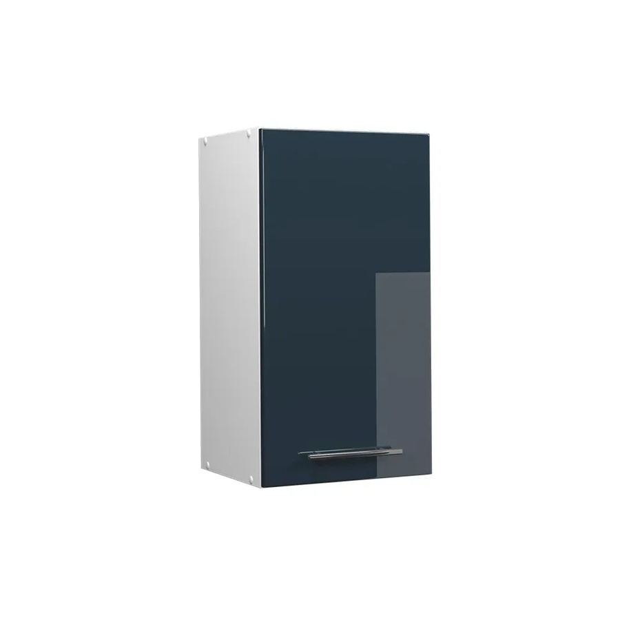 Vicco Hängeschrank Fame-Line Küchenschrank Hochglanz Weiß Dunkelblau B: 40 cm, H: 72 cm, T: 34,1 cm - Bild 3