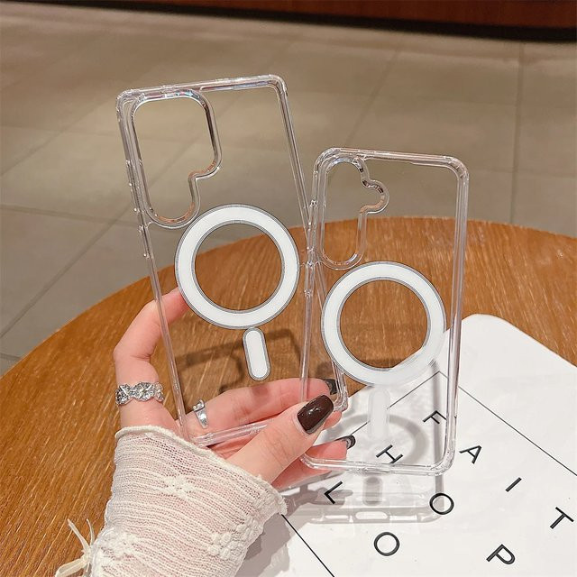 Magnetische Silikon Schutzhülle für Samsung Galaxy Modelle in Transparent - Bild 1