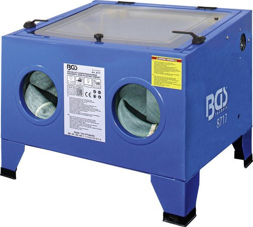 BGS Technic Druckluft-Sandstrahlkabine aus Metall in Blau und Multicolour - Bild 2