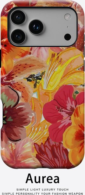 Robuste magnetische iPhone Handyhülle mit Blumenmuster von Potdemiel in Multicolour - Bild 1