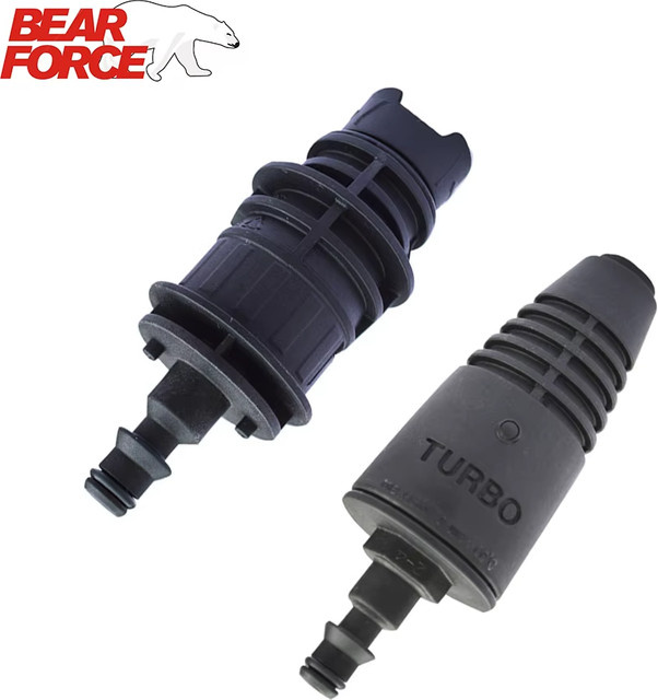 BEAR FORCE Hochdruckreiniger Jet Spray Düse mit rotierender Turbo Düse in Schwarz für Lavor Vax und Generac Hochdruckreiniger - Bild 1