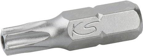 KS Tools Torx-Bit 1/4" CLASSIC TX mit Bohrung, silber, Stahl - Bild 1