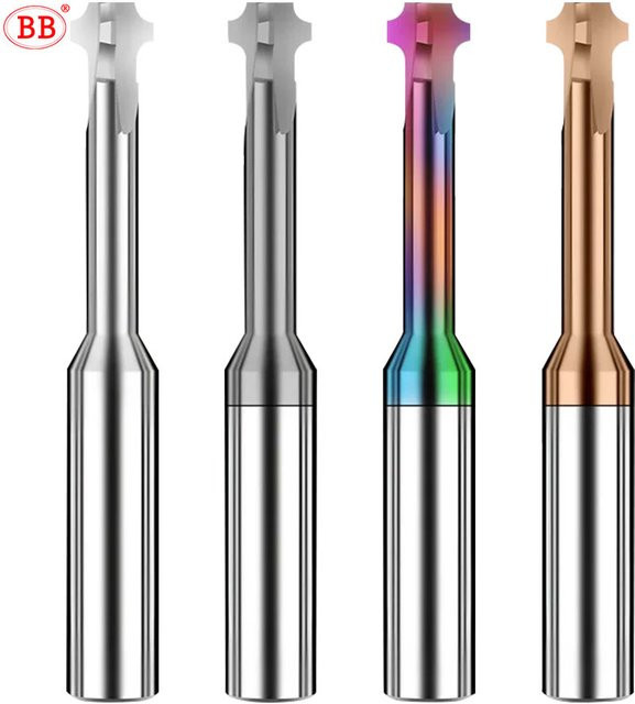 BB Eckenrundungsschneider UP DOWN Schneidwerkzeug aus hartmetallbeschichtetem Aluminium und Stahl in Silber, R0.2-R3 - Bild 1