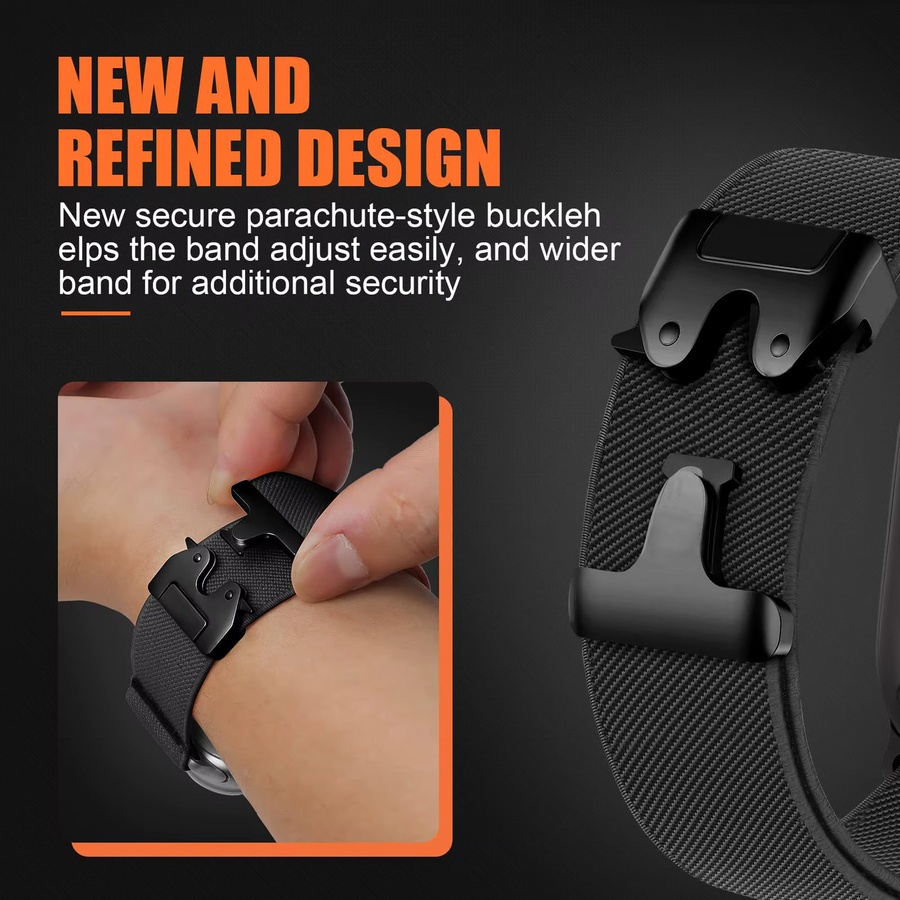 Samsung Uhrenarmband Nylon, Schwarz, 47 mm - Bild 4