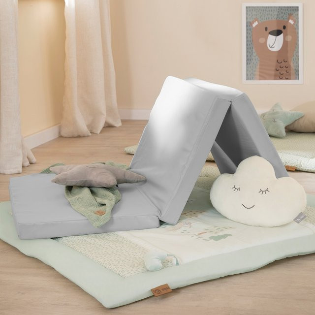 Roba Spiel- und Krabbeldecke Woodland Buddies in Grün, Weiß und Grau - Bild 1