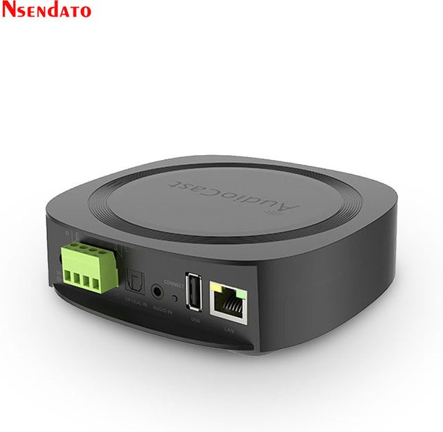 IEAST Audiocast AMP50 Kabelloser WiFi und Bluetooth V5.0 Verstärker Multi-Room Audio Musikempfänger Adapter in Schwarz - Bild 1