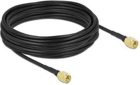 Delock WLAN-Antennen Anschlusskabel mit 1x SMA-Stecker auf 1x SMA-Stecker in Schwarz, 10 m - Bild 1