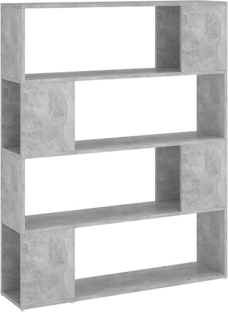 vidaXL Bücherregal Raumteiler in Betongrau, B/T/H: 100 x 24 x 124 cm - Bild 1