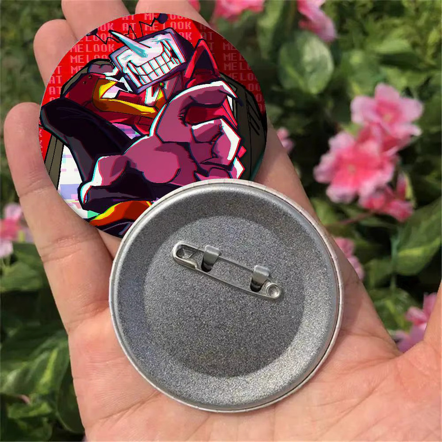 Deltarune Tenna Spiel-Abzeichen, runde kreative Anstecknadel, Brosche - Bild 3