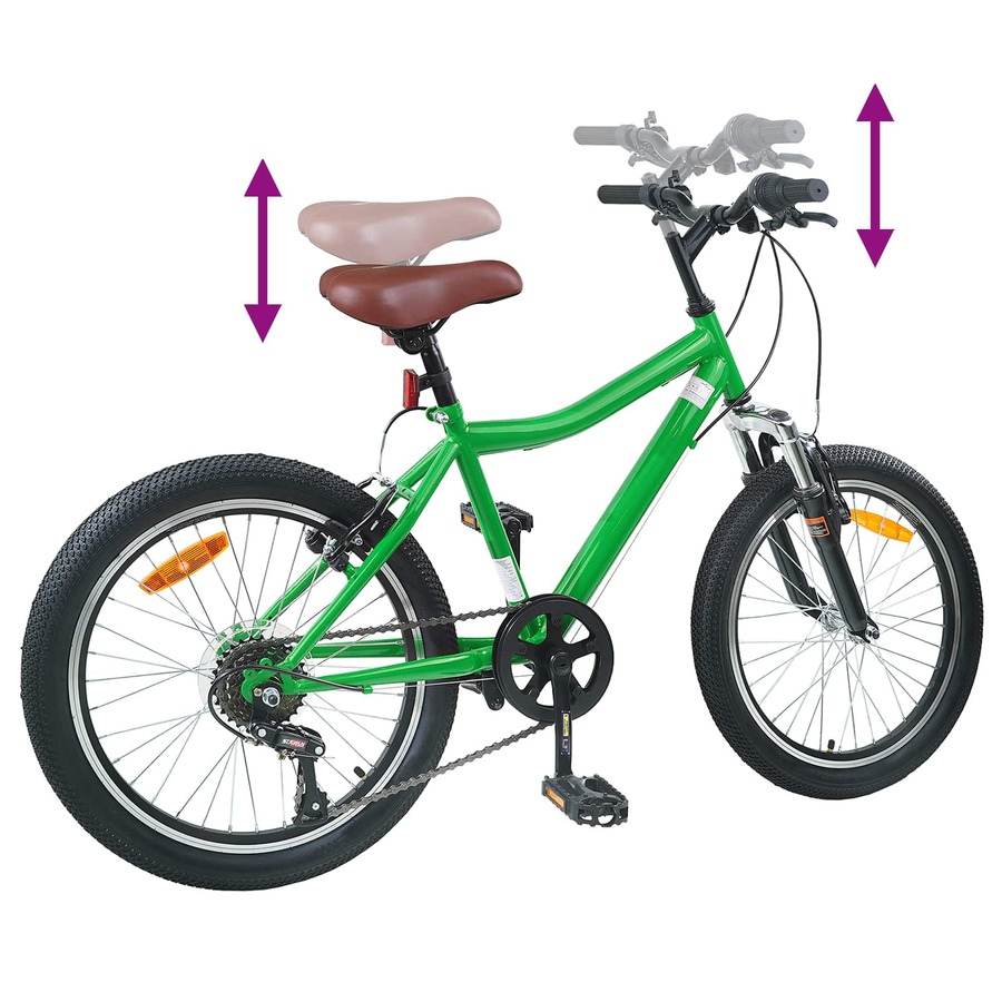 vidaXL Kinderfahrrad 20 Zoll 6-Speed Grün - Bild 2