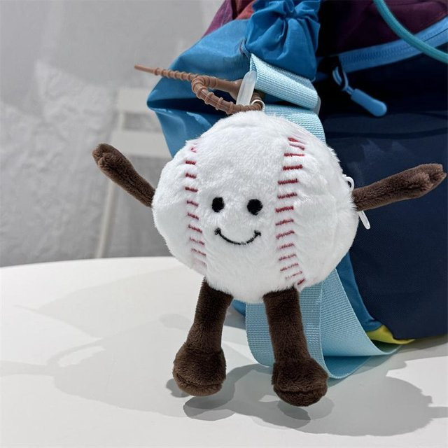 Yiran Health & Beauty Kawaii Sportball Plüsch Schlüsselanhänger Münzbörse, Stofftier, 10cm - Bild 1