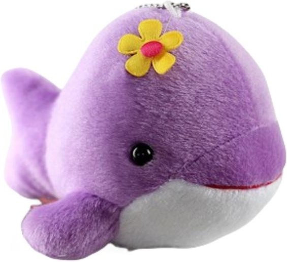 DewBloom Delfin-Stofftier Wal-Anhänger, Mini-Puppe, Lila - Bild 1