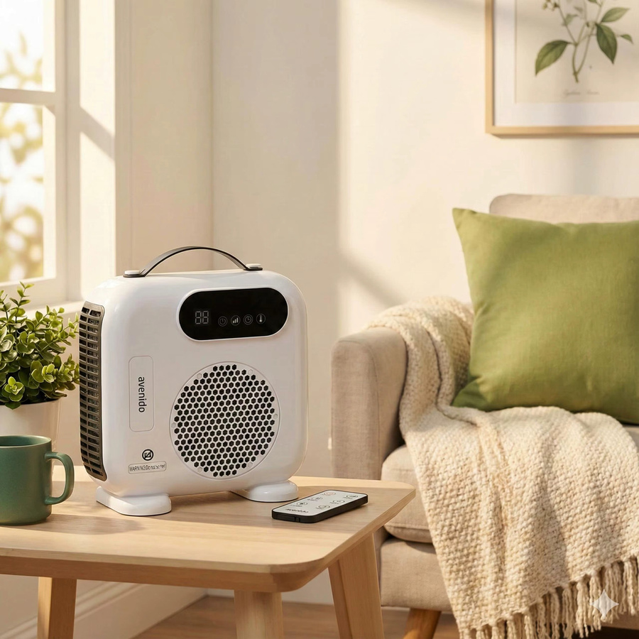 Avenido Heizlüfter und Ventilator mit Fernbedienung, 2000W, Weiß - Bild 2