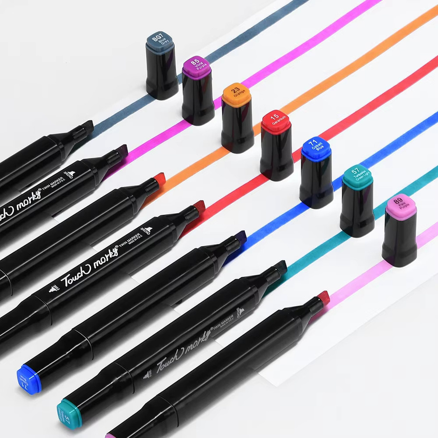 Kissbuty Alkohol Marker Set mit 12 Farben und Dual Brush für Manga und professionelle Zeichnungen - Bild 6