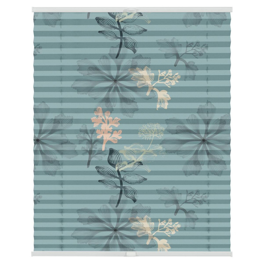 Lichtblick Spannplissee Aqua Floral Blau Klemmfix B/H: 80 x 130 cm - Bild 2