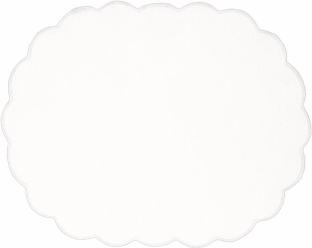Rico Design Platzsets oval aus Baumwolle in Weiß, 2 Stück - Bild 1