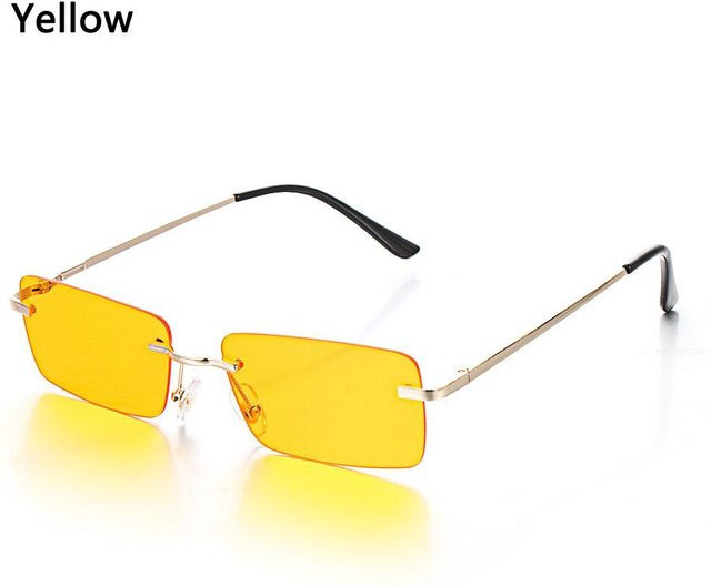 Yiran bag Sonnenbrille, randlos, Rechteck, Gelb, Damen - Bild 1