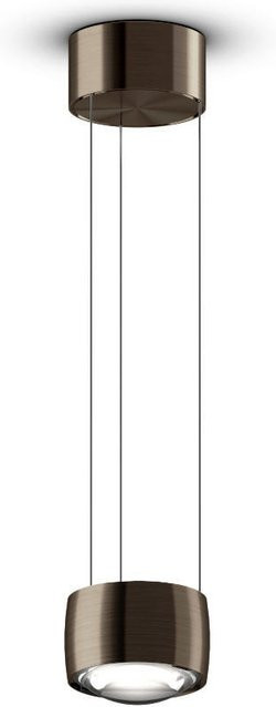 Occhio Sento sospeso up LED-Pendelleuchte mit Phantom-Kopfeinsatz und Glas-Linse, variabel höhenverstellbar 50-200 cm, warmweiß 2700K, in Chrom, Gold/Messing oder Bronze - Bild 1