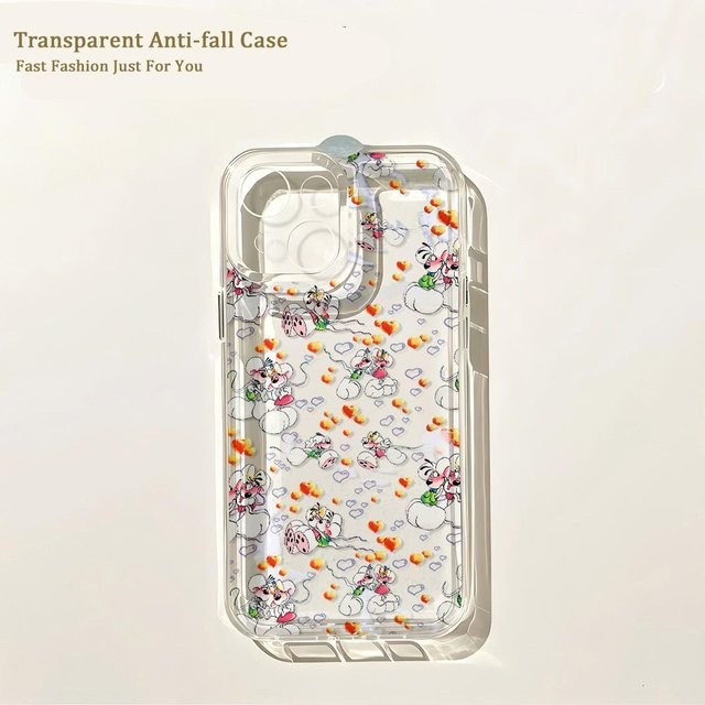 Mart46 Handyhülle mit Cartoon Diddls Mäusen für iPhone 11 bis iPhone 17 Pro Max, transparente Rückseite - Bild 1