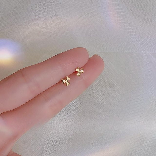 Lucky Star Jewelry Kleeblatt-Ohrstecker, Gold, Damen - Bild 1