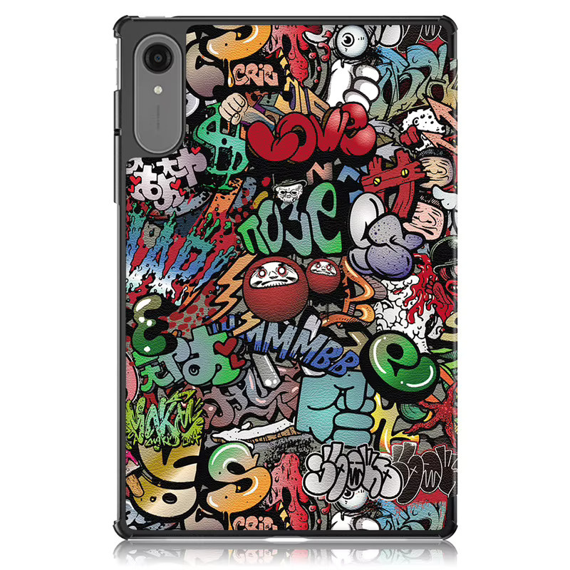 Lenovo Xiaoxin Pad Pro 13 Hülle TB376FC und TB378FC Magnetische Leder-Smart-Hülle mit bemaltem Design in Gold und Multicolour - Bild 2