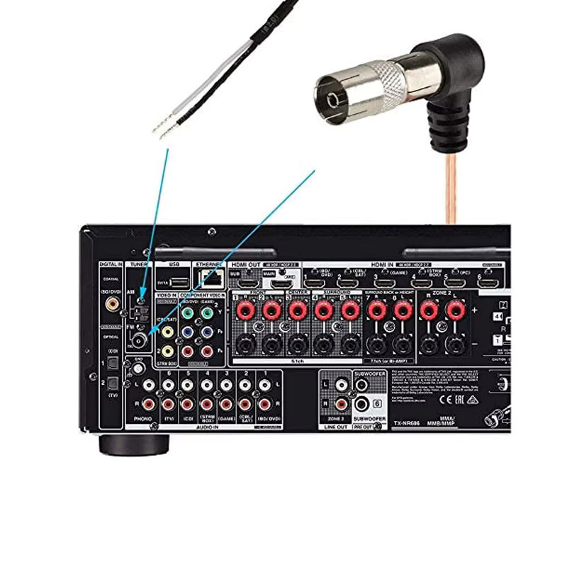 AOKIN Innen-FM-Radioantenne als AM-Schleifen- und FM-Dipolantenne für Autoradio und Heim-Stereoempfänger, Schwarz - Bild 4