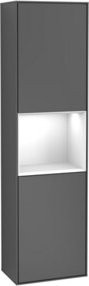 V&B Finion Hochschrank mit Wandbeleuchtung und LED in Anthrazit, B/T/H: 41,8 x 15,0 x 151,6 cm - Bild 1