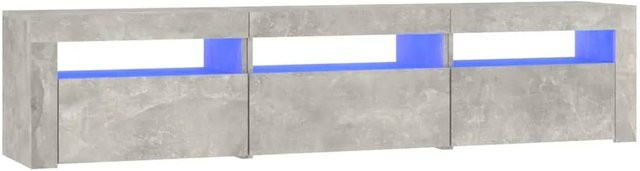 vidaXL TV-Schrank mit LED-Leuchten in Betongrau, modern, B/T/H: 180 x 35 x 40 cm - Bild 1