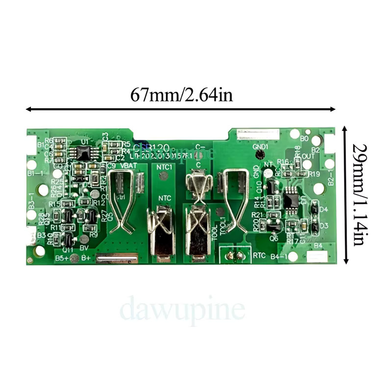 Dawupine PBA All18V Lithium-Batterie mit Kunststoffgehäuse und 10X18650 PCBA Ladeschutz Platine BMS für Bosch 18V Li-Ion Batteriekasten - Bild 3